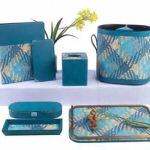 ME-2114 Fermon Series (Material: Peacock blue matched with woven pattern)