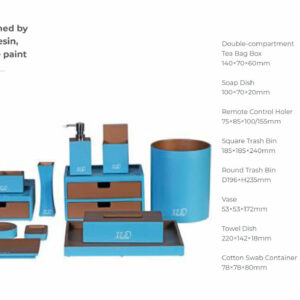 Multa Resin Material: Integrally formed by environment-friendly resin, spray blue + gold matte paint